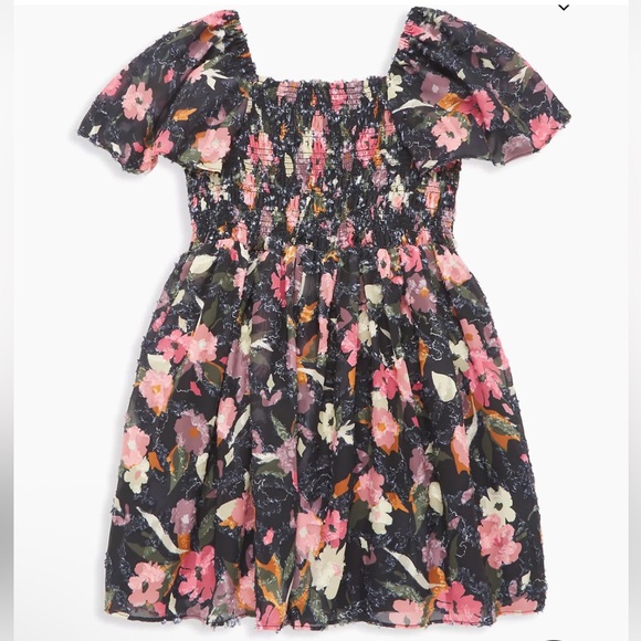 Tanya Taylor Other - Tanya Taylor Glenda Floral Mini Dress Size M (8-9) in Black and Pink